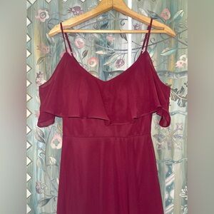 red/maroon bridesmaid dress from birdy grey